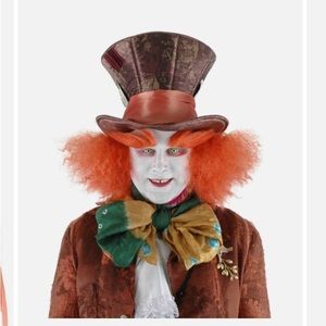 Disney Mad Hatter Alice in Wonderland Hat & Wig